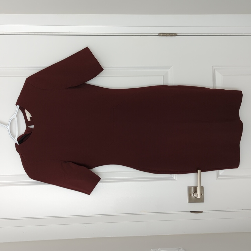 Maroon Short sleeve dress